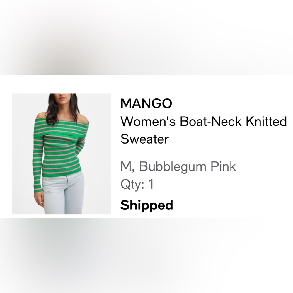 Mango off the shoulder sweater